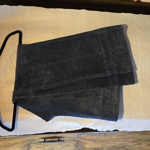 Dark blue leather pants